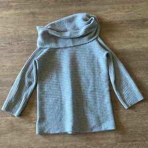 Lou & Grey Light Gray Cowl Neck Sweater